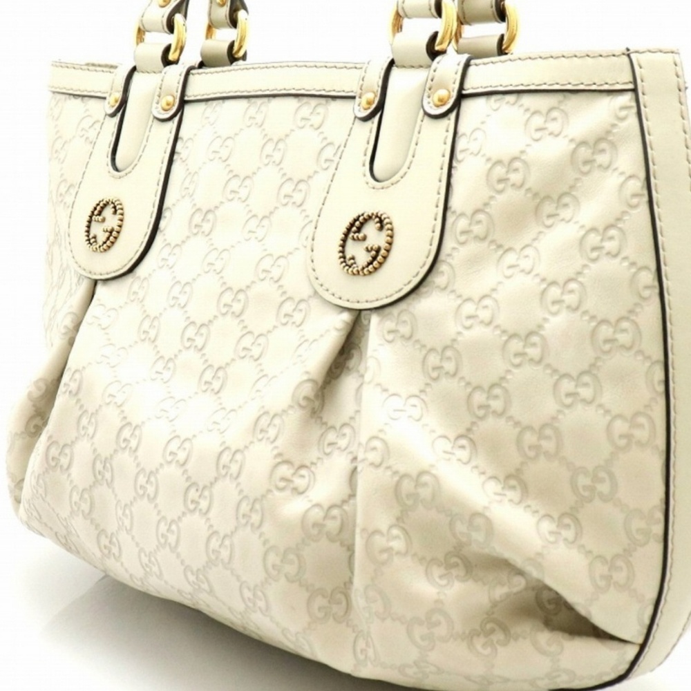 Authentic Gucci Guccissima Taupe Leather Hand Bag